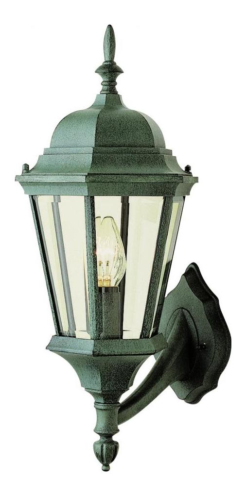 One Light Rust Clear Beveled Glass Wall Lantern by Trans Globe