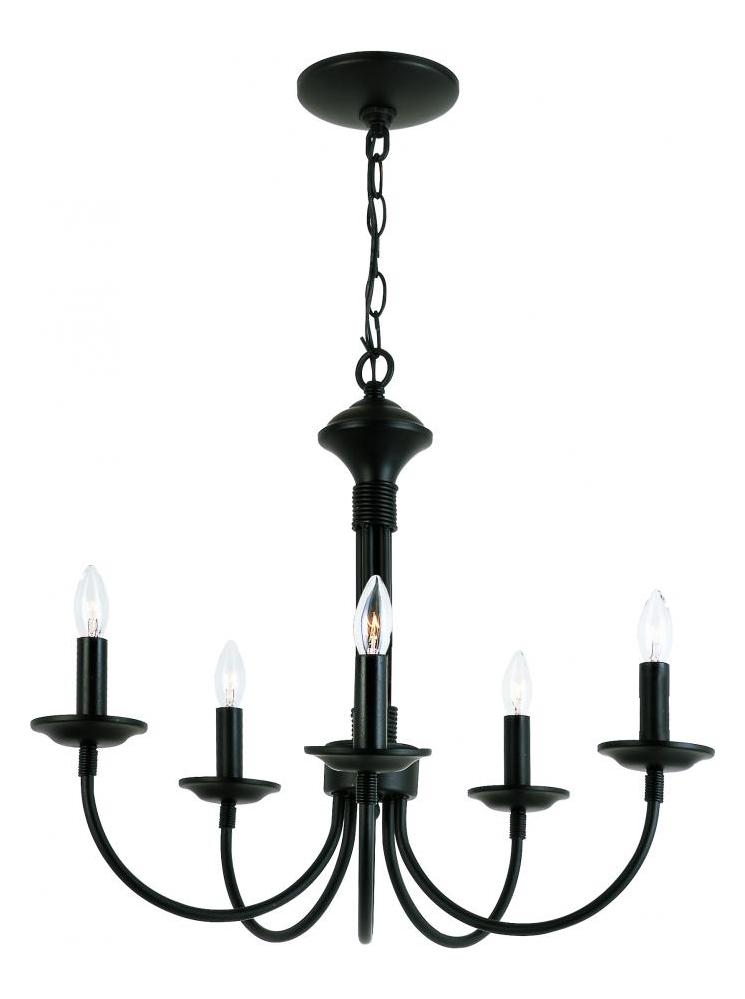 Five Light Black Up Chandelier by Trans Globe