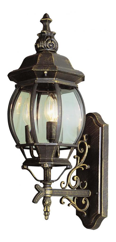 Three Light White Clear Beveled Glass Wall Lantern by Trans Globe