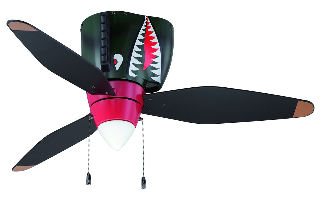 48in WarPlanes in WarPlanes Tiger Shark w/ Warbird Black/Orange Blades by Craftmade