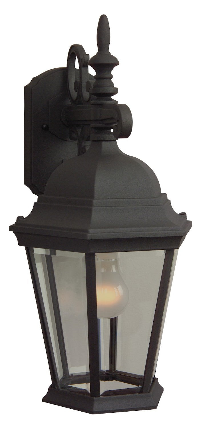 Cast 1 Light Medium Outdoor Wall Mount in Textured Black by Craftmade