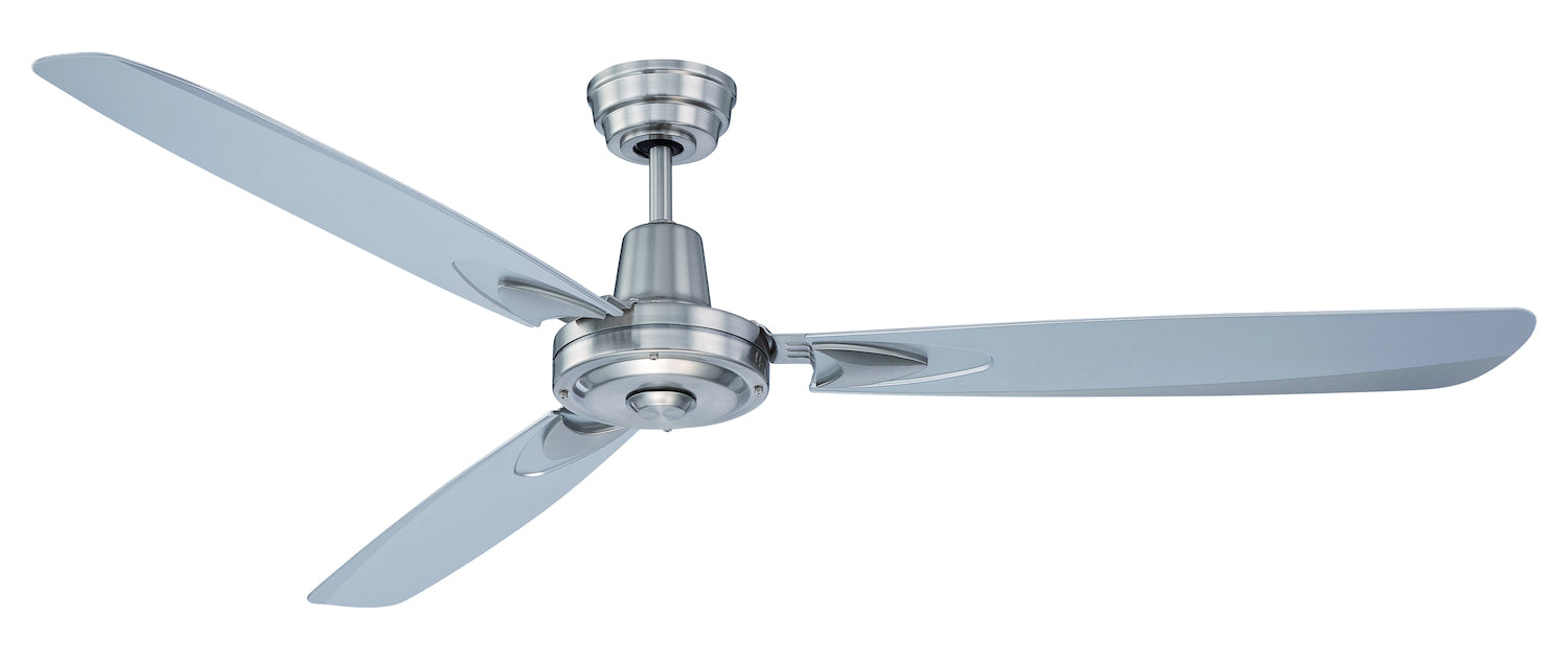 58in  in Brushed Polished Nickel w/ Brushed Nickel Blades by Craftmade