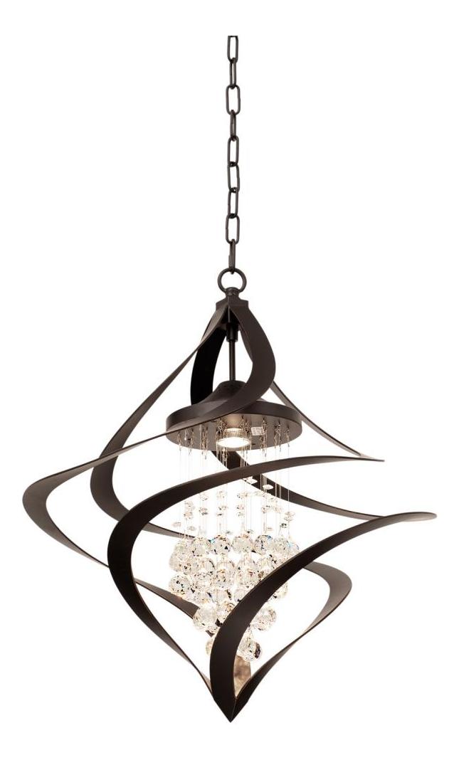 Old Bronze  1 Light 1 Tier Chandelier by Kalco
