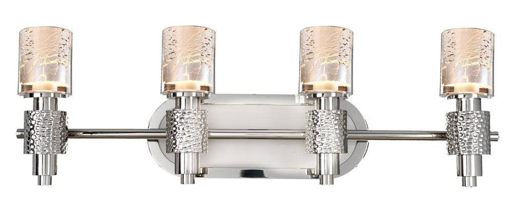 Polished Satin Nickel  4 Light Bathroom Vanity Light by Kalco