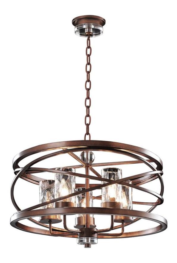 Etruscan Bronze  5 Light Pendant by Kalco