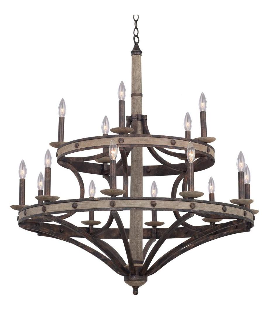 Florence Gold  15 Light 2 Tier Chandelier by Kalco