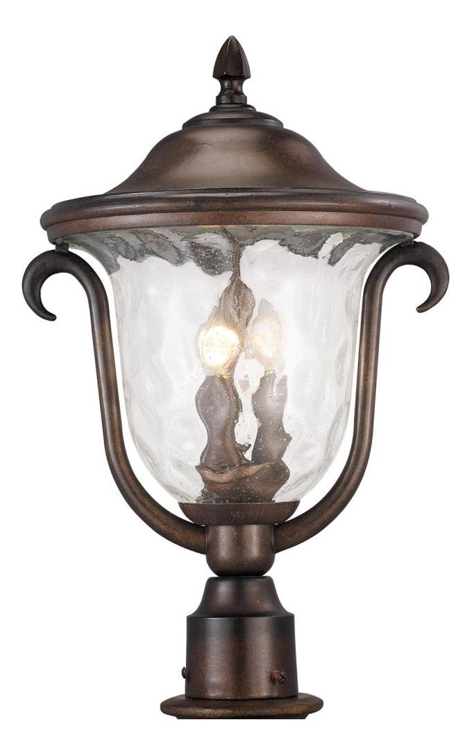 Burnished Bronze  3 Light Medium Post Mount Lantern by Kalco