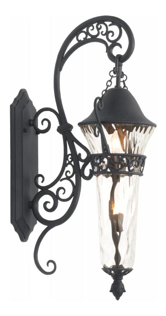 Textured Matte Black  2 Light Wall Sconce by Kalco