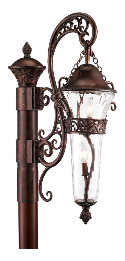 Burnished Bronze  2 Light Large Post Mount by Kalco