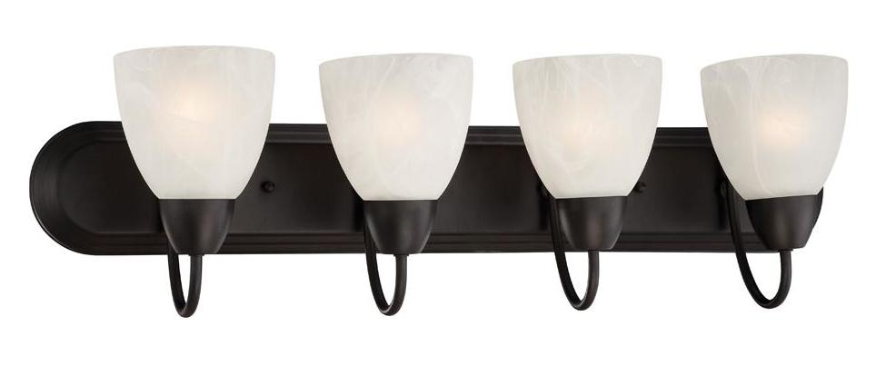 4 Light Bath Bar With Oil Rubbed Bronze Finish by Designers Fountain