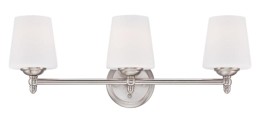 Brushed Nickel  3 Light Vanity Light by Designers Fountain