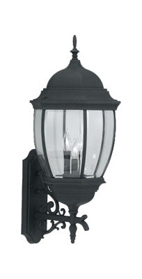 Black 3 Light 13in. Cast Aluminum Wall Lantern by Designers Fountain