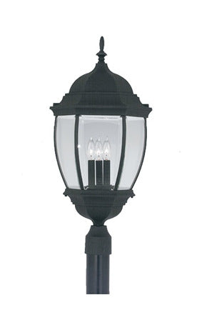 Black 3 Light 13in. Cast Aluminum Post Lantern by Designers Fountain