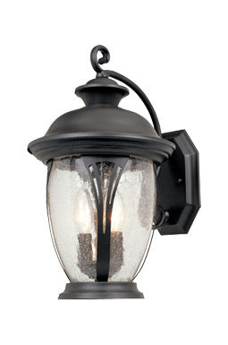 Bronze w/seedy glass 3 Light 11in. Wall Lantern by Designers Fountain