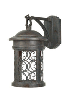 Mediterranean Patina 1 Light 7in Wall Lantern by Designers Fountain