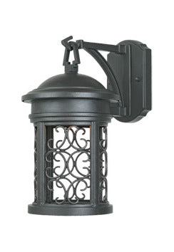 Oil Rubbed Bronze 1 Light 7in Wall Lantern by Designers Fountain