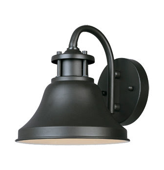 Bronze 1 Light 7in. Wall Lantern from the Bayport Collection by Designers Fountain
