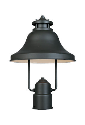 Bronze 1 Light 11in. Post Lantern from the Bayport Collection by Designers Fountain
