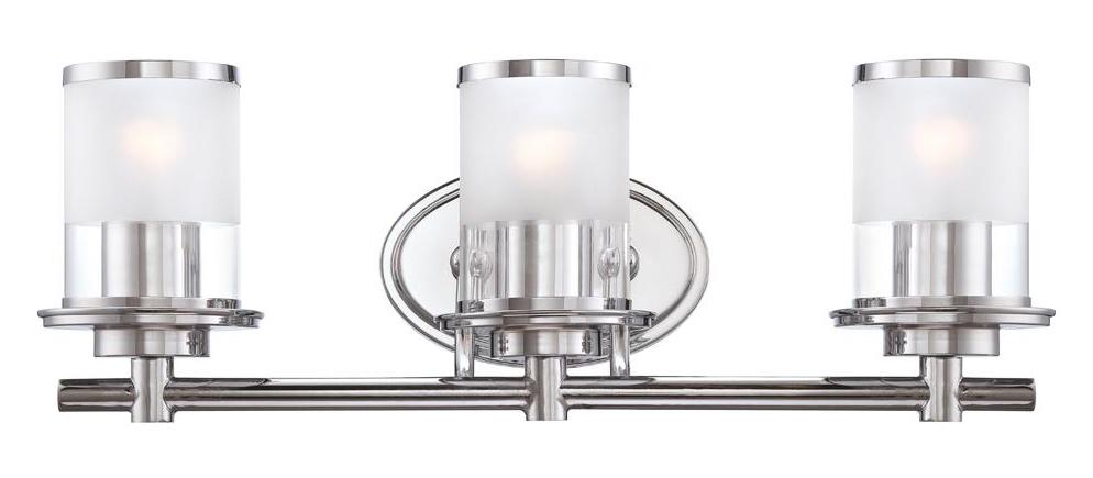 Chrome  3 Light Bath Bar Bathroom Fixture by Designers Fountain