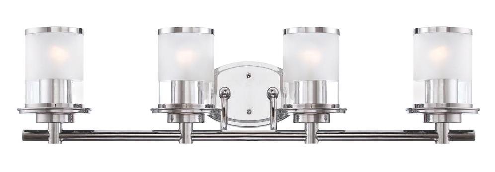 Chrome  4 Light Bath Bar Bathroom Fixture by Designers Fountain