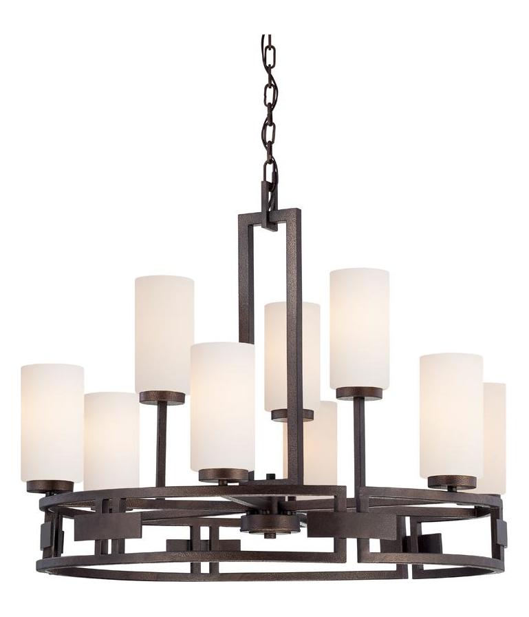 Flemish Bronze 9 Light Up Lighting Chandelier by Designers Fountain