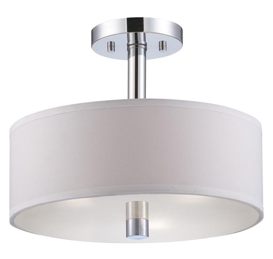Chrome  3 Light Semi-Flush Ceiling Fixture by Designers Fountain