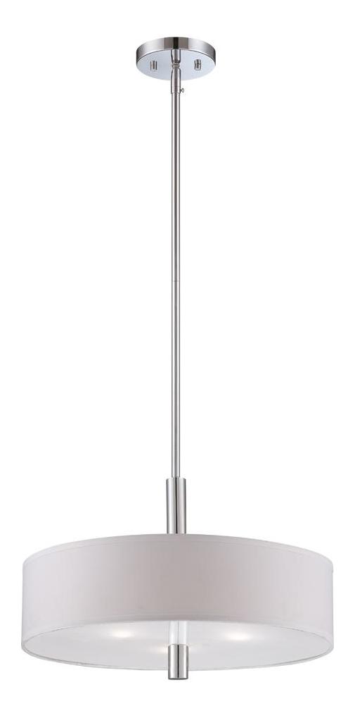 Chrome  3 Light Down Light Pendant by Designers Fountain