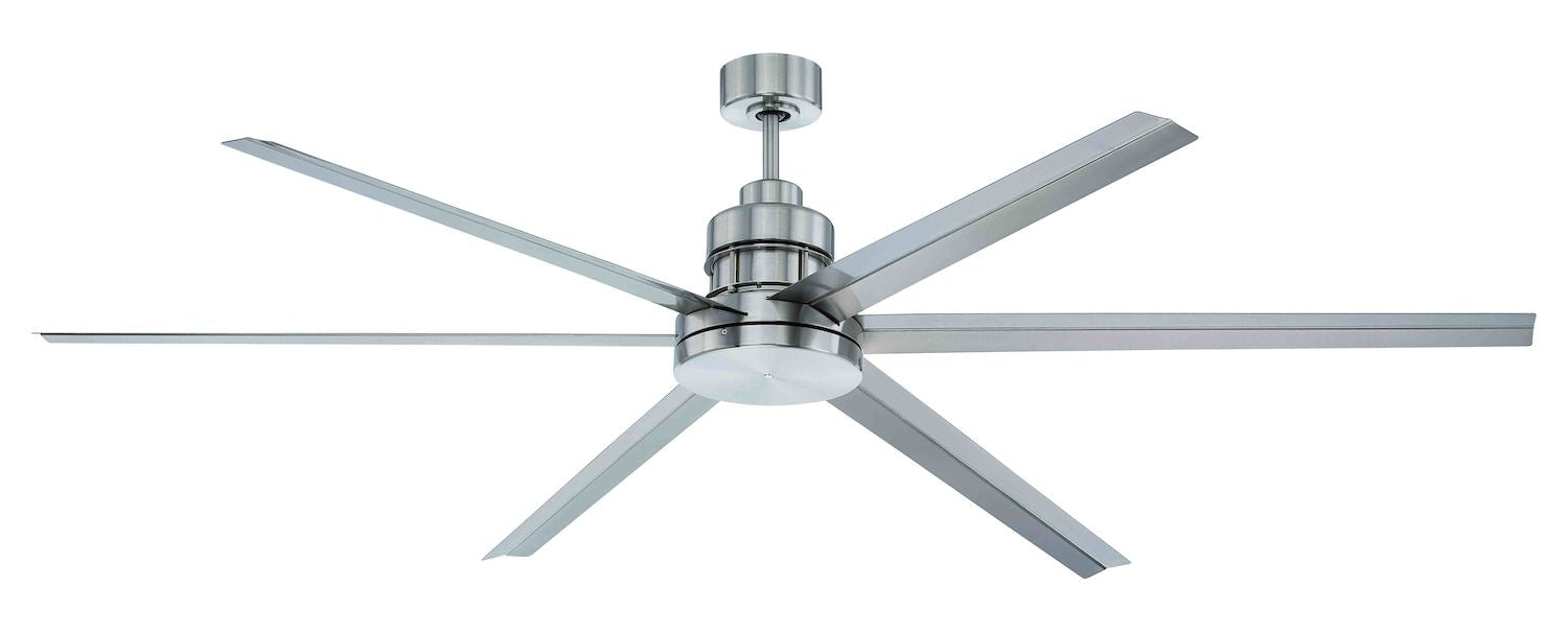 72in  in Brushed Polished Nickel w/ Brushed Polished Nickel Blades by Craftmade