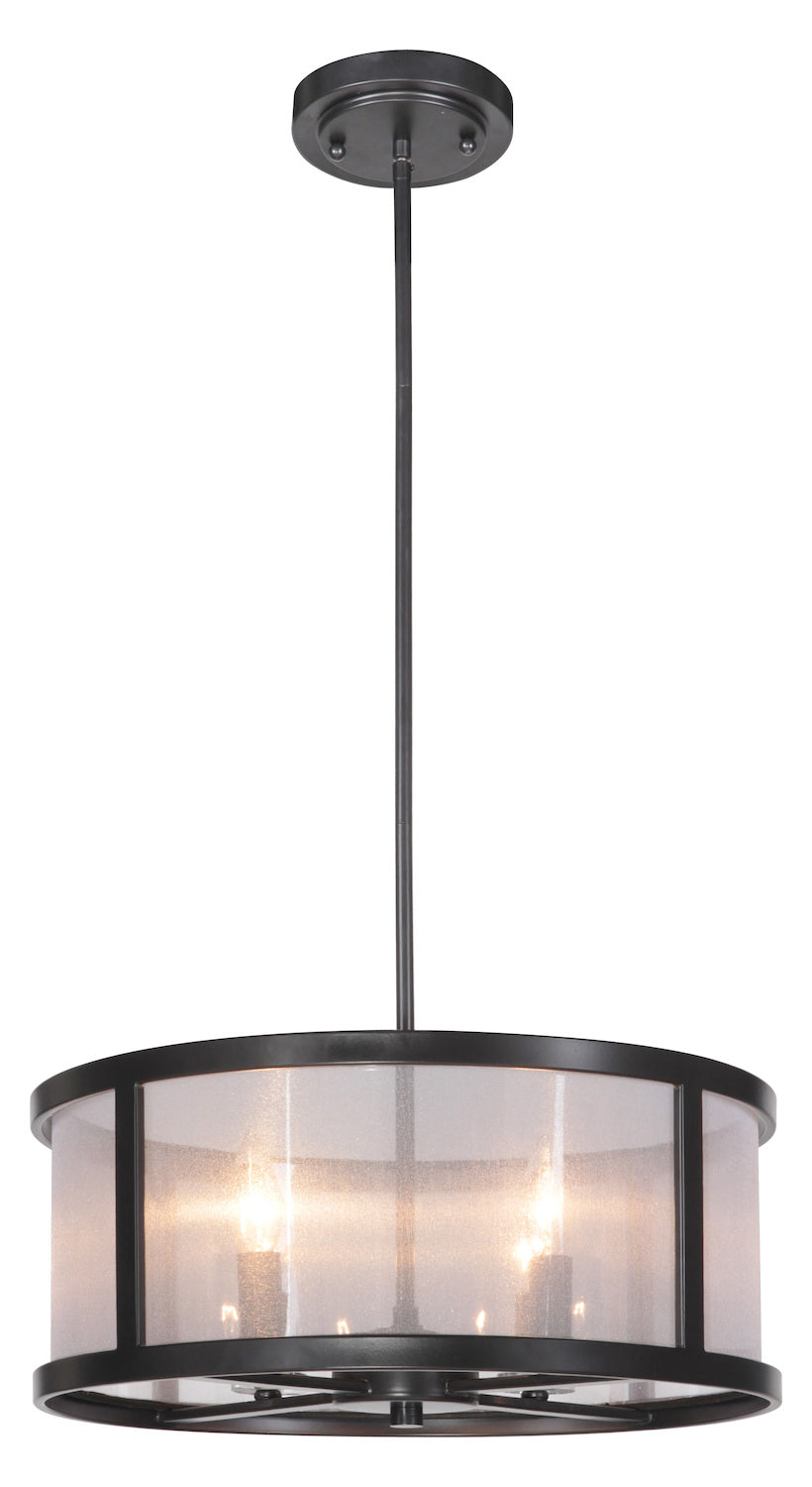 4 Light Pendant in Matte Black by Craftmade