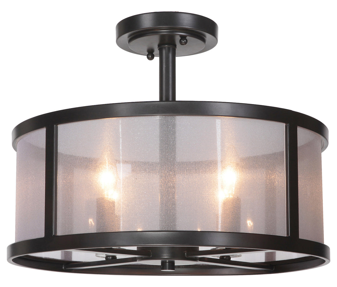 4 Light Semi Flush in Matte Black by Craftmade