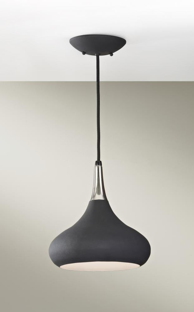One Light Black Down Pendant by Generation Lighting