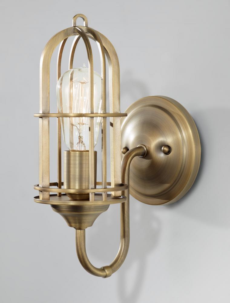 One Light Dark Antique Brass Dark Antique Brass Die Cast Zinc Shade Ba by Generation Lighting