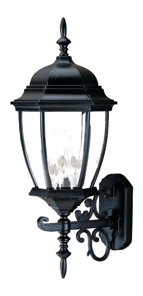 Three Light Matte Black Wall Lantern by Acclaim Lighting