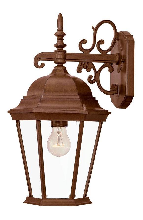 One Light Burled Walnut Wall Lantern by Acclaim Lighting