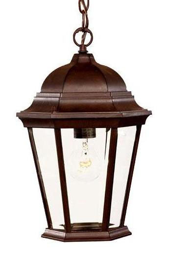 One Light Burled Walnut Hanging Lantern by Acclaim Lighting