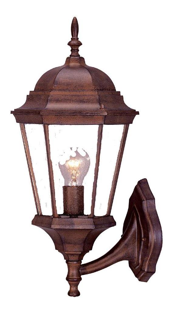 One Light Burled Walnut Wall Lantern by Acclaim Lighting