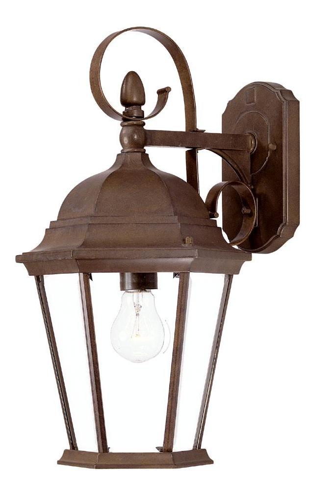 One Light Burled Walnut Wall Lantern by Acclaim Lighting