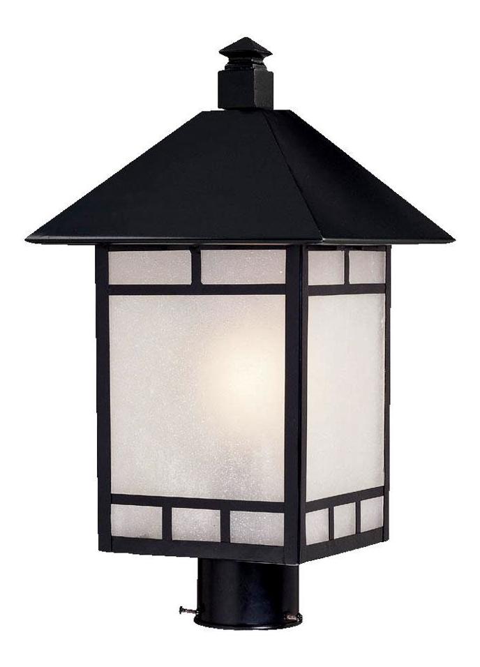 One Light Matte Black Post Light by Acclaim Lighting
