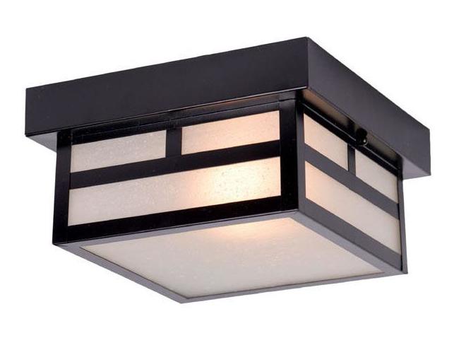 One Light Matte Black Outdoor Flush Mount by Acclaim Lighting