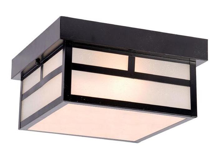 Two Light Matte Black Outdoor Flush Mount by Acclaim Lighting