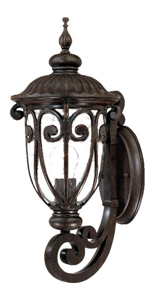 One Light Marbleized Mahogany Wall Lantern by Acclaim Lighting