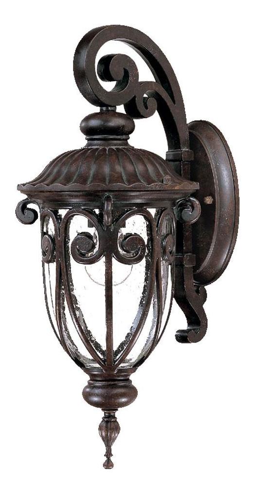 One Light Marbleized Mahogany Wall Lantern by Acclaim Lighting