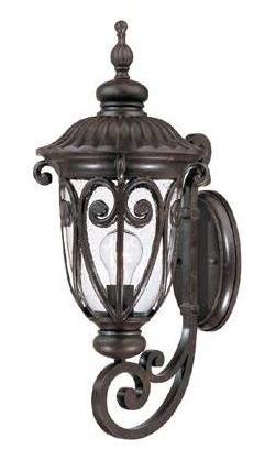 One Light Marbleized Mahogany Wall Lantern by Acclaim Lighting