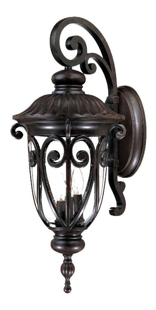 Three Light Marbleized Mahogany Wall Lantern by Acclaim Lighting