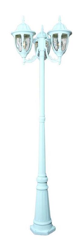 Three Light Textured White Post Light by Acclaim Lighting