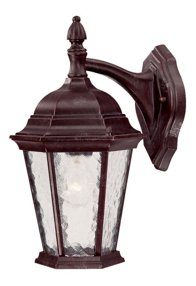 One Light Marbleized Mahogany Wall Lantern by Acclaim Lighting