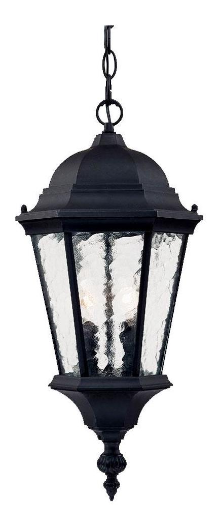 Two Light Matte Black Hanging Lantern by Acclaim Lighting