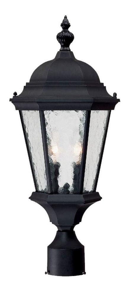 Two Light Matte Black Post Light by Acclaim Lighting