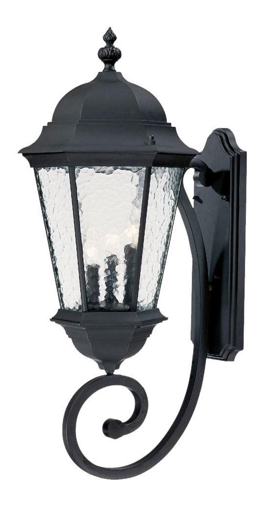 Three Light Matte Black Wall Lantern by Acclaim Lighting