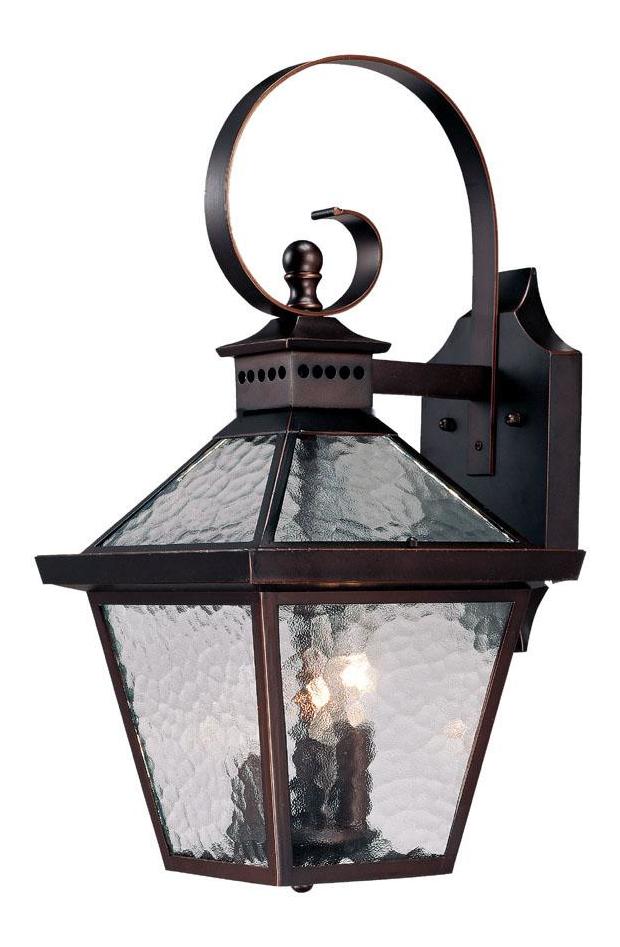 Three Light Architectural Bronze Wall Lantern by Acclaim Lighting